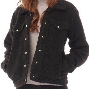 Women's Black Brave Soul Heavenly Teddy Jacket